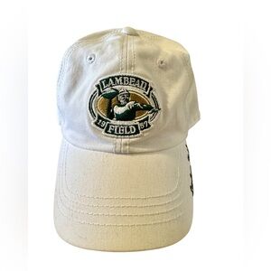 Green Bay Lambeau Field Hat Womens NFL Adjustable Sequence Logo White ‘47 Brand